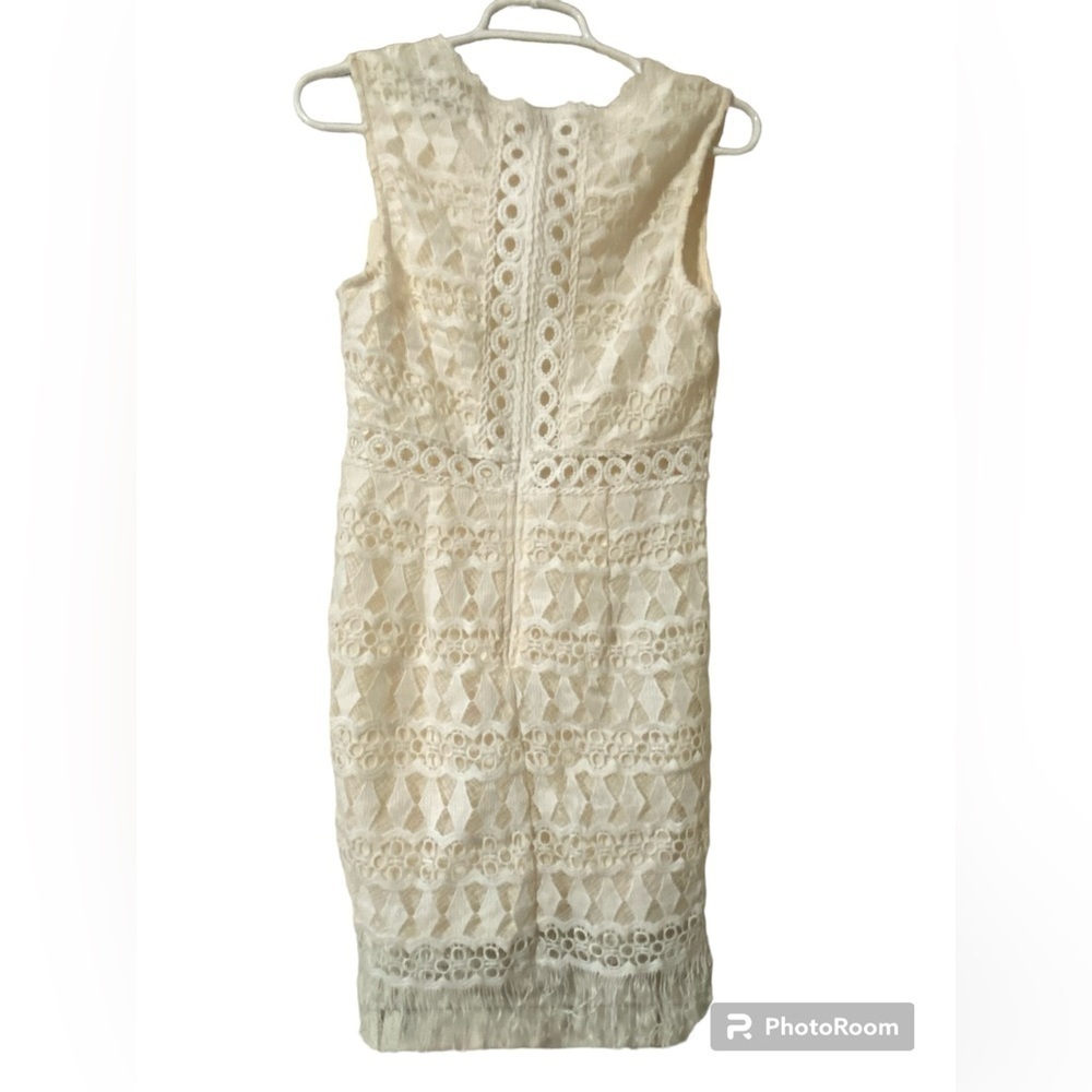 Lulus White Crochet Lace Sleeveless Bodycon Dress Size M - Picture 8 of 13